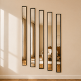 Linear spiegelset zwart - 5 delig